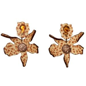 Lele Sadoughi leopard earrings